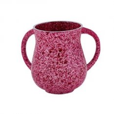 Yair Emanuel Faux Marble Netilat Yadayim Wash Cup - Pink