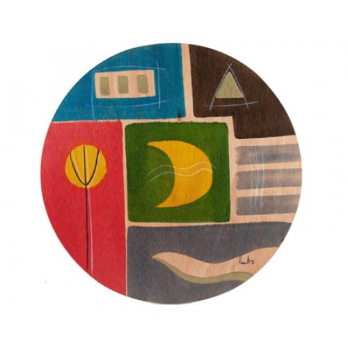 Yellow Moon Round Placemat