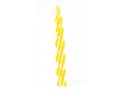 Yellow and White Braided Beeswax Handmade Havdalah Candle