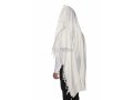 Yishtabach Classic Wool Tallit Non Slip Prayer Shawl - Pure White Stripes